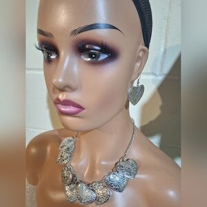 Elegant Silver Heart Necklace